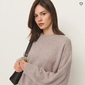 Reformation Cove Cashmere Oversized Crew Toast Beige - Size S